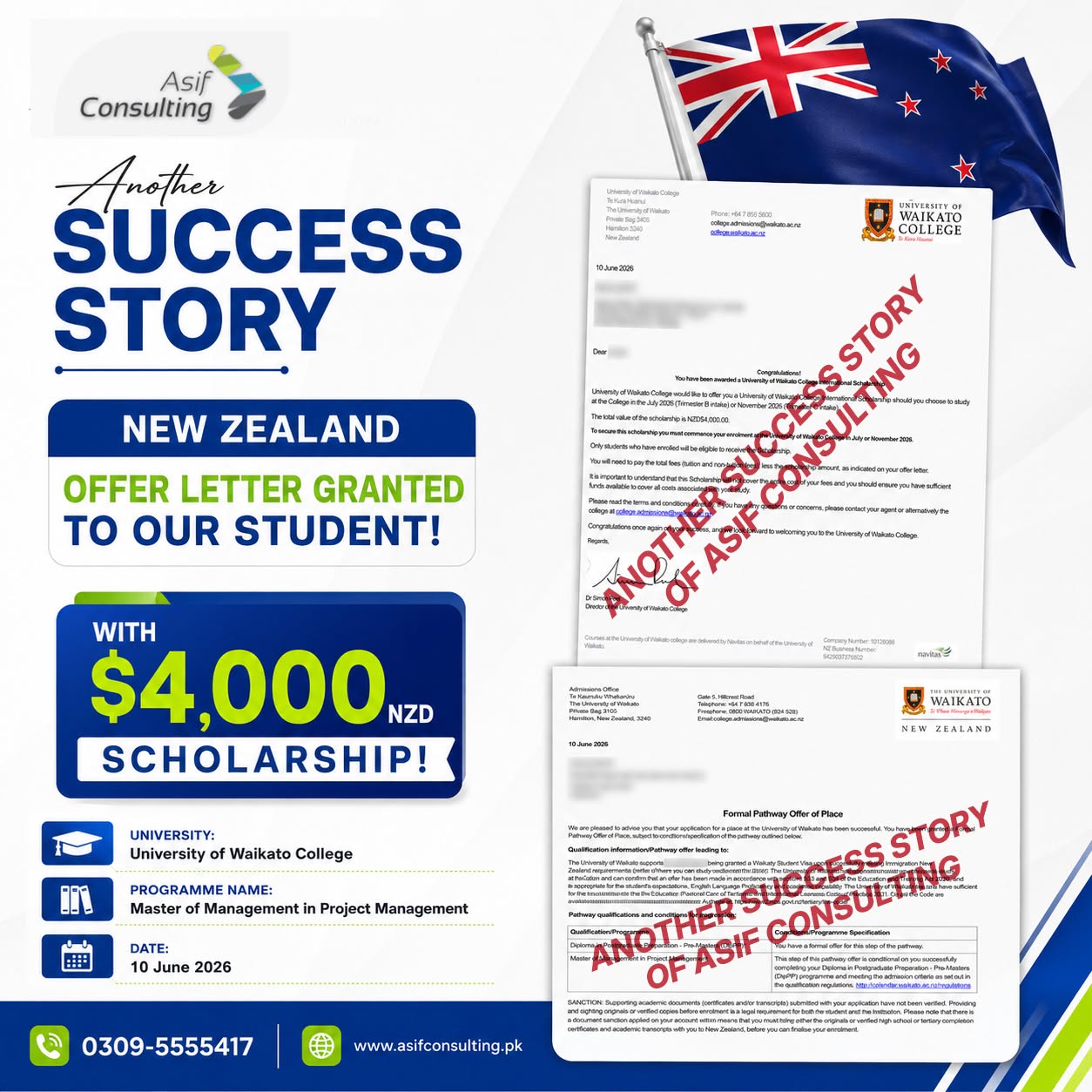 NZD Scholarship Secured